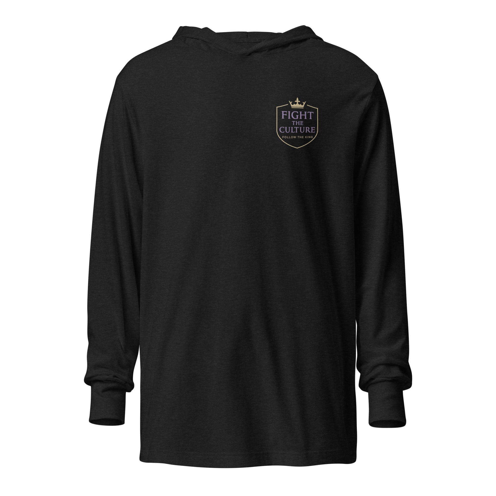 Crest Logo Hooded Long-Sleeve Tee (Purple) - Image 2