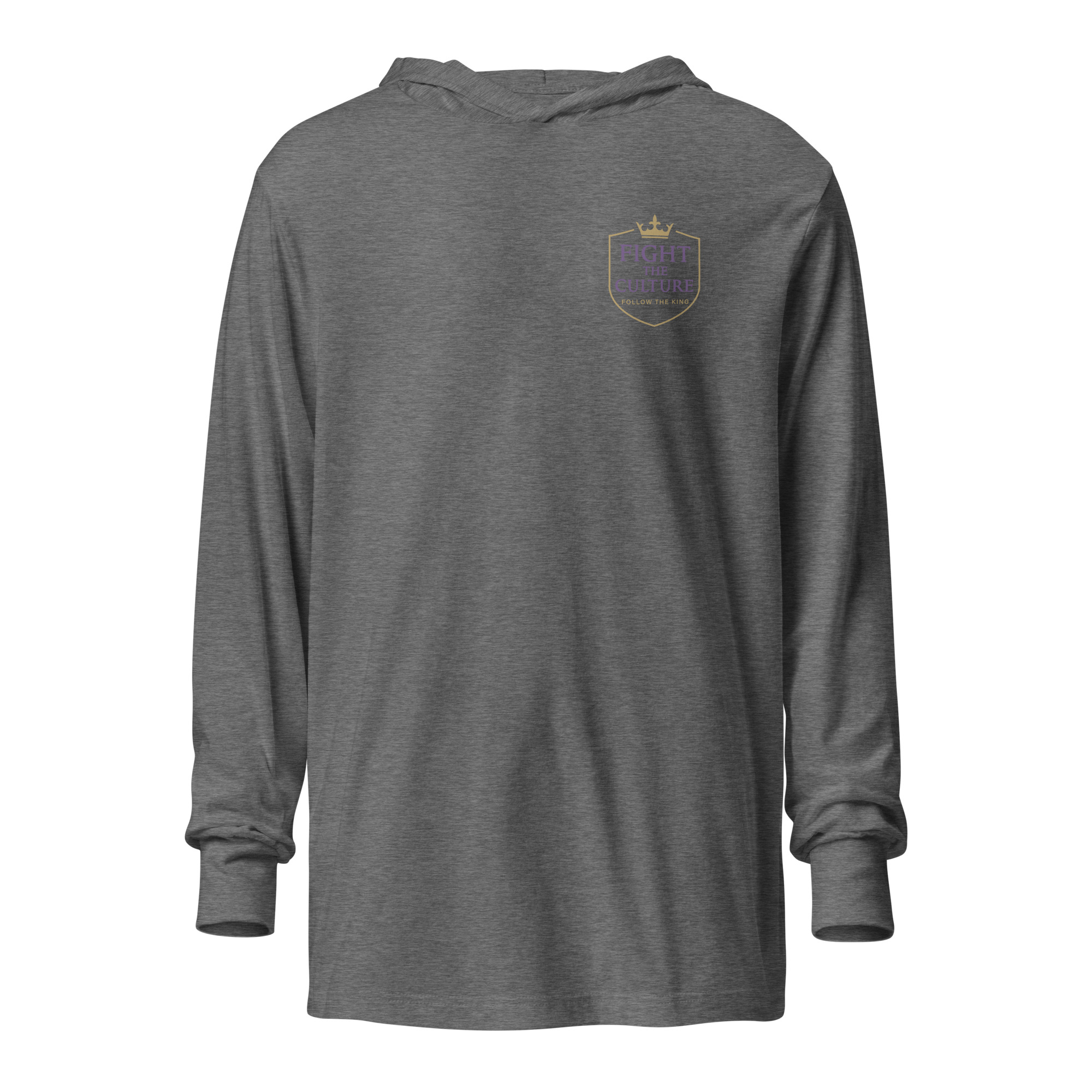 Crest Logo Hooded Long-Sleeve Tee (Purple) - Image 4