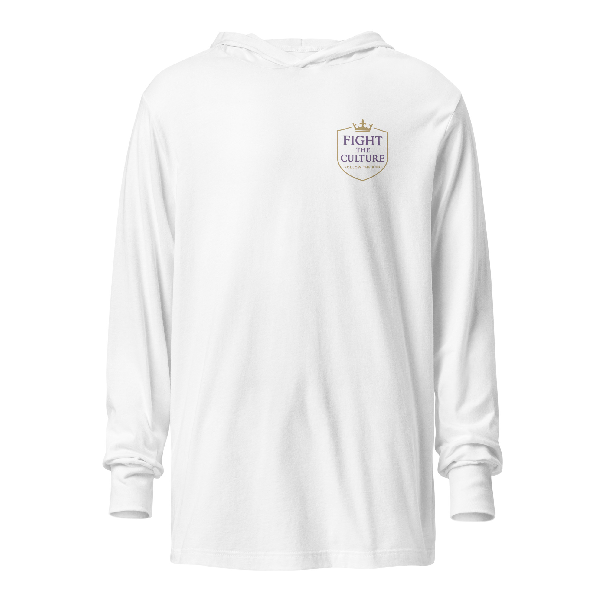 Crest Logo Hooded Long-Sleeve Tee (Purple) - Image 5
